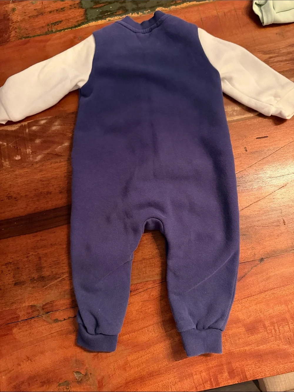 Disney blue and White Mickey & Donald Fleece One-Piece Footie